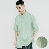 ストライプコンフィールーズフィットシャツ / STRIPE COMF LOOSE FIT SHIRT GREEN