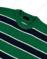 ウォパラウンドネックストライプモヘアニットウェア / EV WOPA Round Neck Striped Mohair Knitwear (3 colors)
