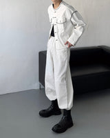 スティッチマクシワイドデニム / MG709,710 Stitch Maxi Wide Denim (2 colors)