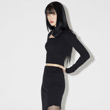 Layered Wrap Bolero Set [BLACK] (6638356004982)