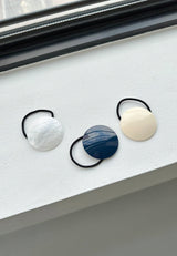 moon acrylic hair strap - white