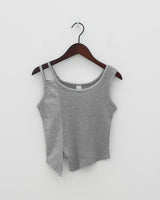 アンバランススリーブレス/Unbalanced sleeveless (3color)