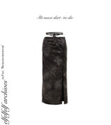 スリットマキシスカート/SLIT MAXI SKIRT[tie-die]