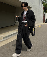 ヘビー ラップ デニムパンツ / Heavy wrap denim pants (2 color)