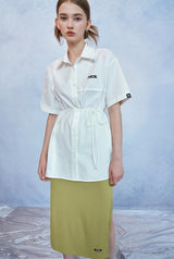 HIDE Cutting Half Sleeves Shirt (White) (6570994991222)