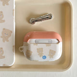 custard bear glossy hard airpods case