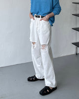 SOブランクビンテージホワイトデニムパンツ / SO Blanc Vintage White Denim Pants