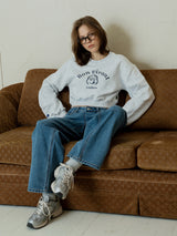 Women Bon Vivant Crop Crewneck_Melange Gray