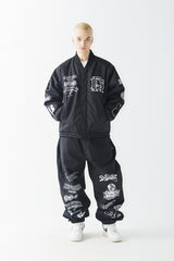 ロゴパッチバーシティジャケット/BSR2223FWJK020 DFR LOGO PATCH VARSITY JACKET BLACK
