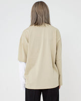 アシメレイヤードロングスリーブTシャツ / ASYMMETRY LAYERED L/S (4592270540918)