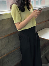 サマーバックルニット