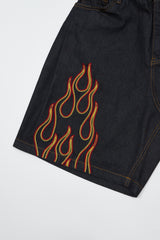 フレイム刺繡バミューダパンツ/VENTIQUE Flame embroidery Bermuda Shorts 2color