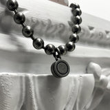9mm ボールチェーン バレットバック ネックレス / [BLESSEDBULLET]9MM Ball chain BULLETBACK necklace