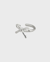 Teeny Ribbon earcuff (Silver / Select Side) 