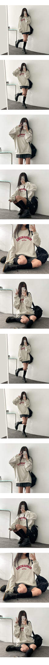 Sanf Zuri Embroidered Raglan Sweatshirt