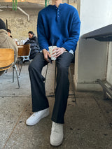 LMN ５ボタンオーバーサイズフィットニットウェア / LMN 5 Button Oversized Fit Knitwear (9 colors)