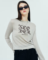 NCOVER ROMAN TYPO LONG SLEEVE-BEIGE (6681166938230)