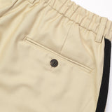 [UNISEX] Satin-Trimmed Racing Trousers (Beige)