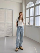 [MADE] Short Sleeve Crop Knit Top