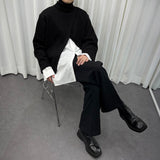 ツーウェイスリットニットウェア/OW Two-way Slit Turtleneck Knitwear (3 colors)
