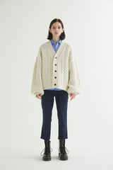 FISHERMAN CARDIGAN IVORY (6613772959862)