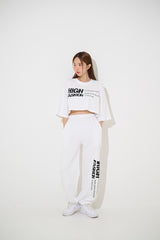 ハイファッションショートスリーブクロップTシャツ / TOP(9280) High Fashion Short Sleeve Crop Tee