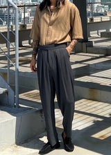Soft punched-knit collar shirt 3COLOR