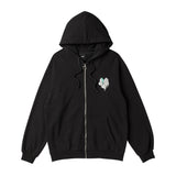 ハートプリンティングフードジップアップ/HEART PRINTING HOOD ZIP-UP-BLACK