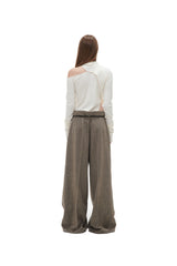 ヘリンボーンワイドパンツ/HERRINGBONE WIDE PANTS