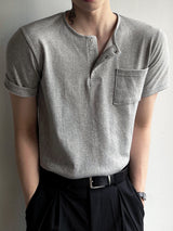[COSYHARU MADE] single cotton short-sleeved shirt