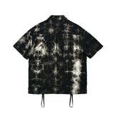 ブリーチダイングストラップシャツ / BLEACH DYEING STRAP SHIRT_BK