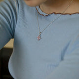 ピンクプルメリアネックレス/PINK PLUMERIA NECKLACE