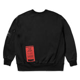 22アンバランスオーバーサイズヘビースウェットクルーネック/22 UNBALANCE OVERSIZED HEAVY SWEAT CREWNECK PIGEON / BLACK