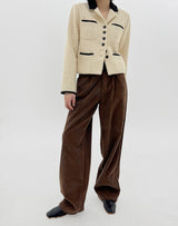 ウールツイードポイントジャケット / Wool Tweed Point Jacket (2color)