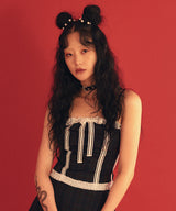 06ウールチェックレースビスチェ / 0 6 wool check lace bustier (4579932831862)