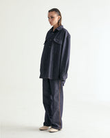 UNISEX DENIM POCKET SHIRT JACKET W - INDIGO BLUE (6636055593078)