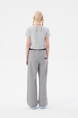 ビッグチェリーホットフィックスポイントクロップTシャツ / BIG CHERRY HOTFIX POINT CROP T-SHIRT [MELANGE GRAY]