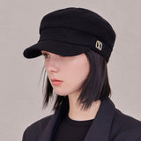 VA Square Stud Wool Madoros Cap / Black