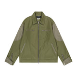 [2WAY]クロップドディストレストレザージャケット_カーキオリーブ