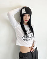 シーズンロゴセミウォーマークロップTシャツ