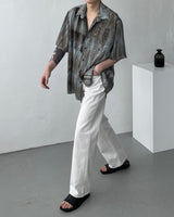 EV クラックタイダイ半袖シャツ / EV Crack Tie Die Short-Sleeved Shirt (2 colors)