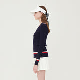 Line ribbed collar knit_NAVY (6658452357238)