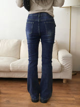 Booming Y2K Pocket Washed Denim Bootcut Pants