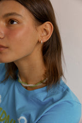 ツイストネックレス/twist necklace - white and green