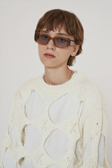 HOLE ARGYLE ROUND KNIT / IVORY (6600193540214)