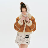 CHERRY SUEDE MUSTANG JACKET [CAMEL]