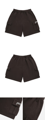 [24SS] AE LOGO CARGO SHORT PANTS BROWN