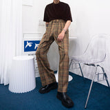ハイウェストチェックフレアスラックス/SI High-Waist Check Flared Slacks