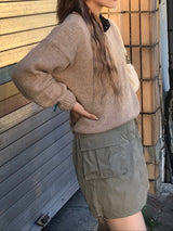 Abril loose fit v-neck knit 