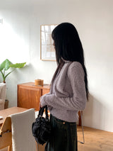[Wool 20] Baffe Bubble Deep Unneck Knit Scarf Set